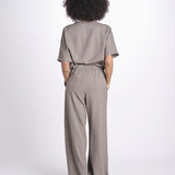 pantalone con tessuto diagonale U3011 TORTORA dusan 