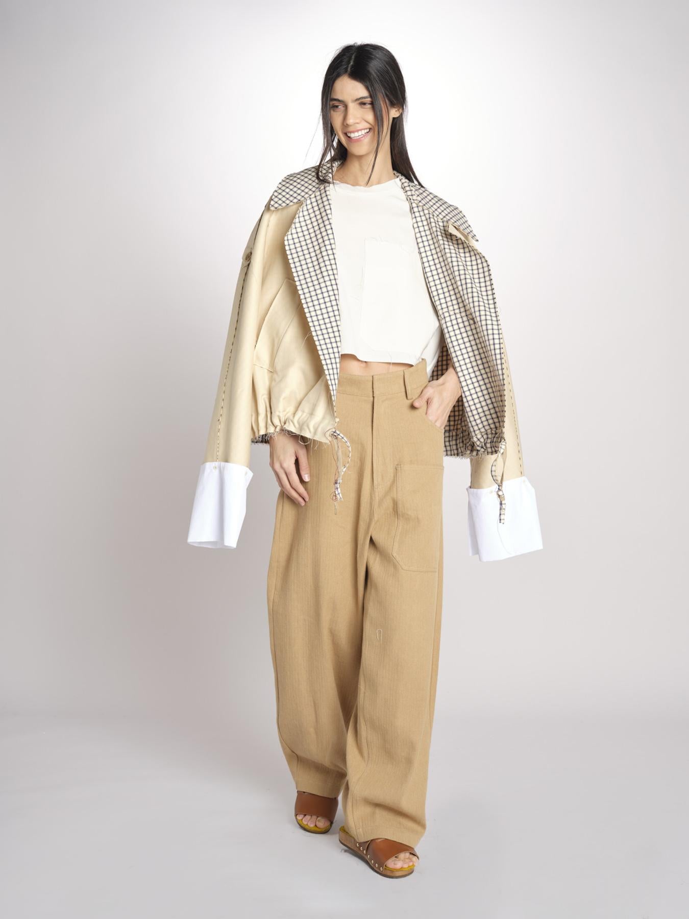 Pantalone con tasche CARLA MJD230_S93058 ROYAL YELLOW jejia 