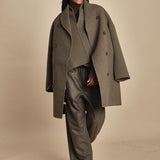 cappotto doppiopetto panno CROSS MINK sofie d'hoore 