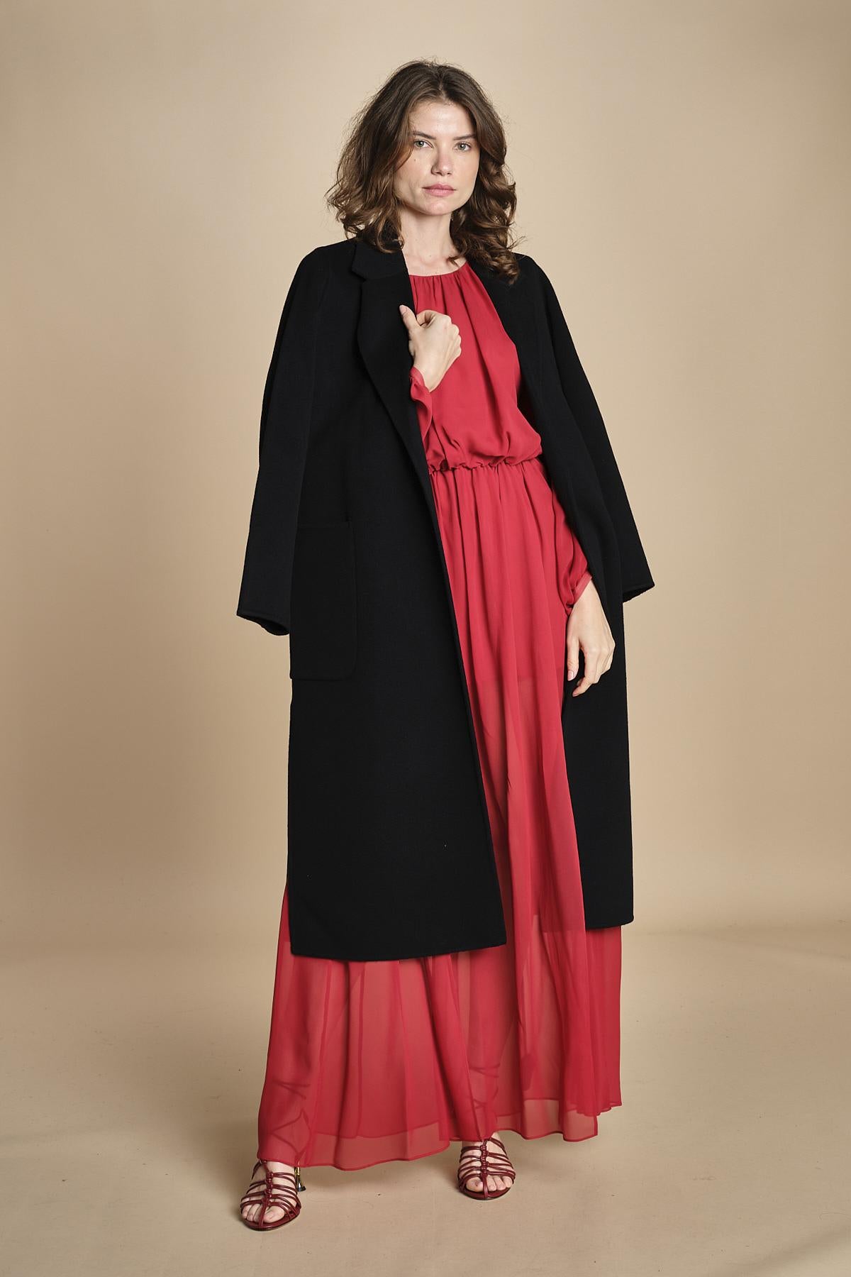 abito lungo in chiffon ATENE RED crida 