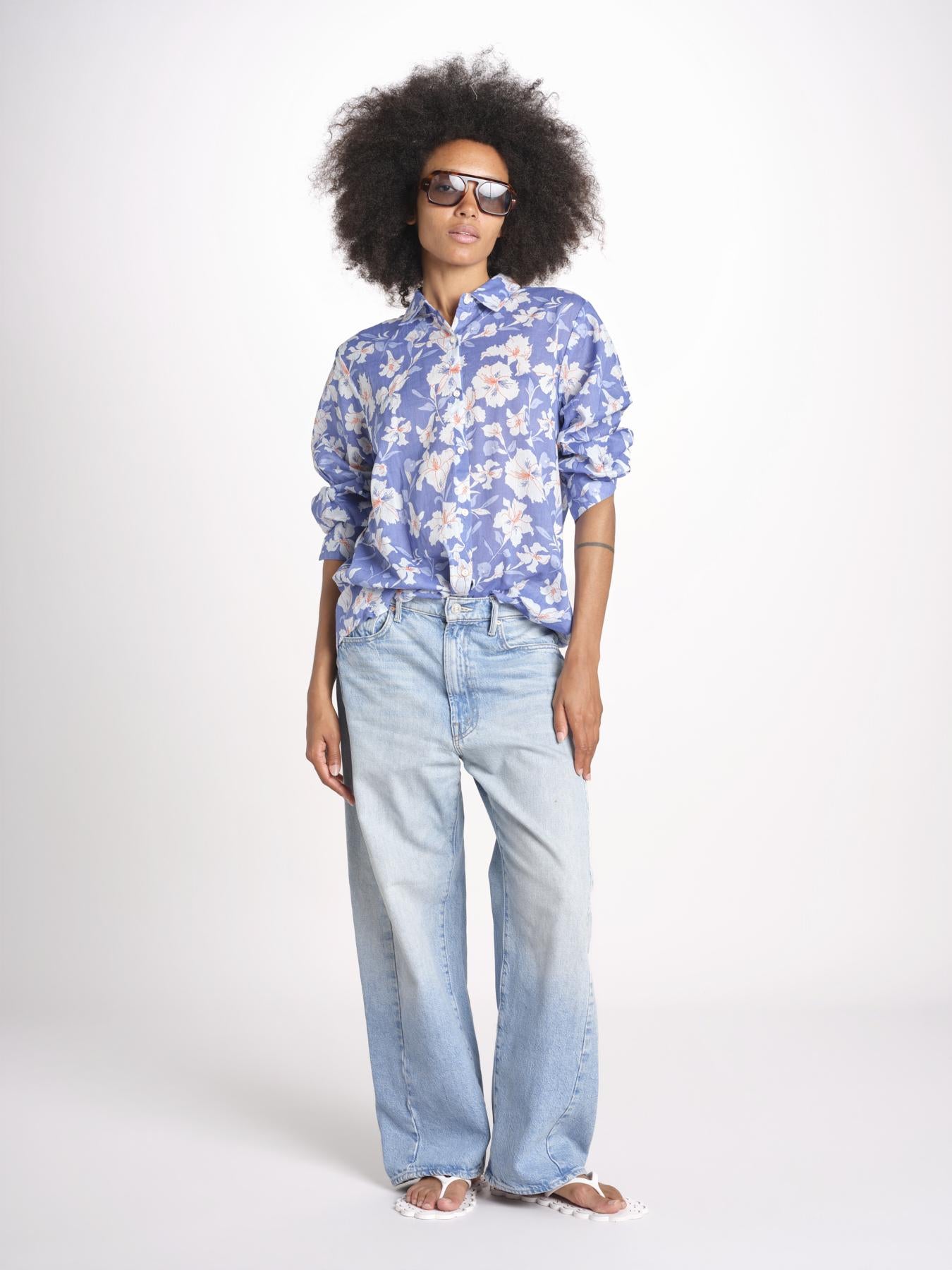 camicia stampa fiori VT6247 LILAC zen ethic 