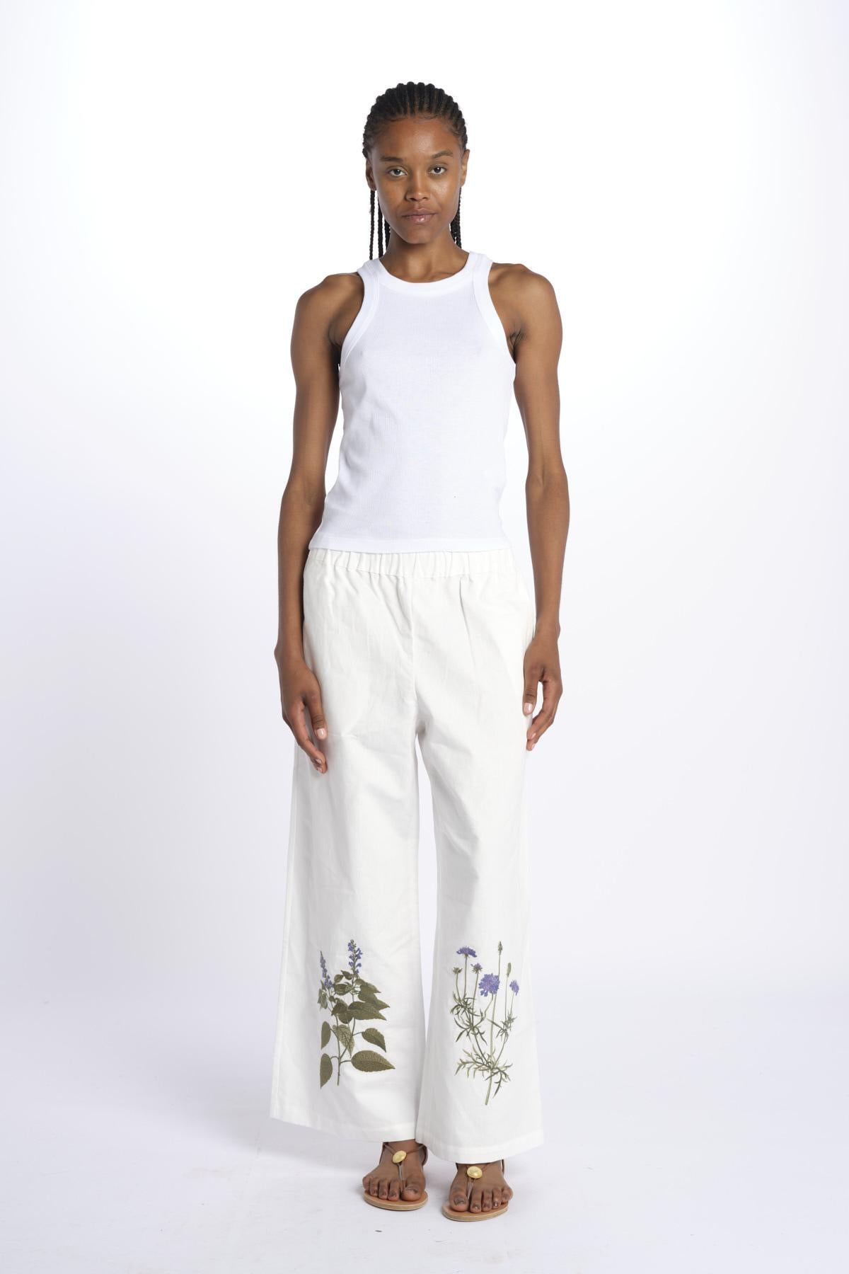 Pant VOLANTE ricamo fiore 2515131112600 001 weekend maxmara 