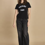 t-shirt con scritta. JWTS02837 BLACK 011 zadig & voltaire 