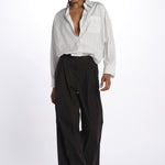 Pant PETRA 2 pinces popeline PETRA PE66 NERO nine in the morning 
