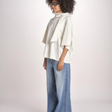 blousa con sciarpa TSH0720HELENA BLANC BLA0126S soeur 