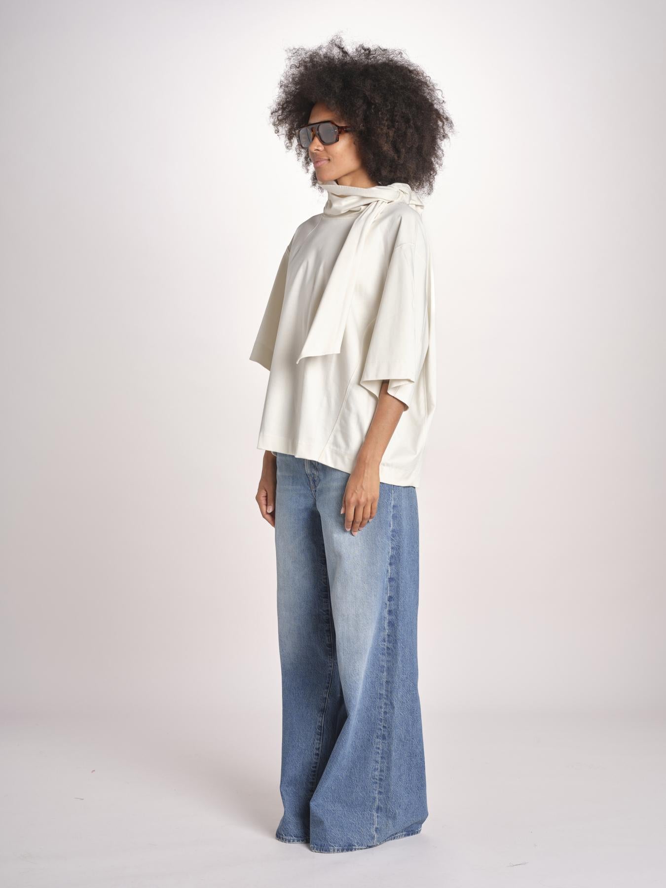 blousa con sciarpa TSH0720HELENA BLANC BLA0126S soeur 