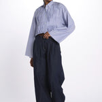 Camicia cropped IV SHIRT WHITEBLUE jejia 