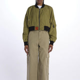 Bomber corto donna MA202 LIGHT KHAKI bombers original 