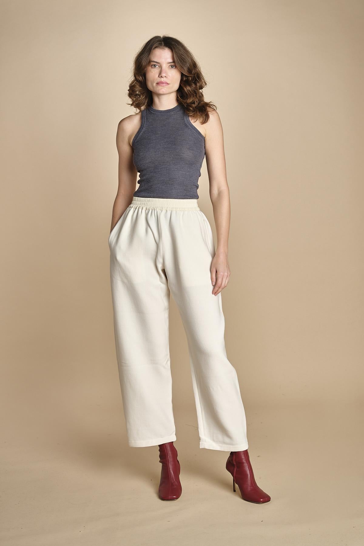 pantalone double THALO SNW CHALK studio nicholson 