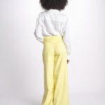 pantalone 4 tasche in misto lino SERENA XML01 196 BANANA ps don't forget me 