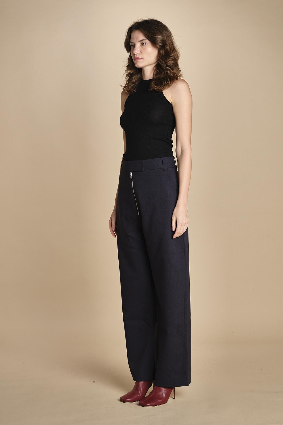 pantalone con zip TROUVI SNW DARKEST NAVY studio nicholson 