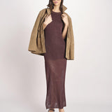 ETTA abito lungo s/m maglia ETTA 5EVC18 MORO vanessa bruno 