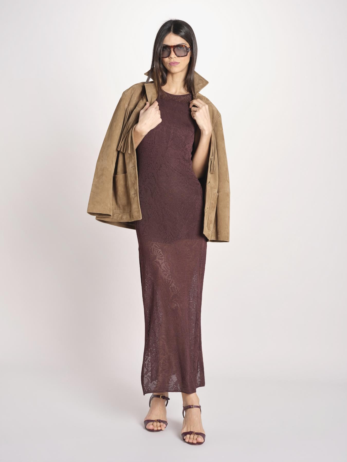 ETTA abito lungo s/m maglia ETTA 5EVC18 MORO vanessa bruno 