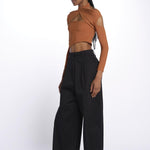 JOSIE top incrociato con spalla nuda JOSIE CARAMEL amazuìn 