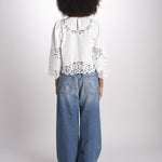 camicia con ricami THE PICNIC TOP T1460992 CREAM the GREAT 