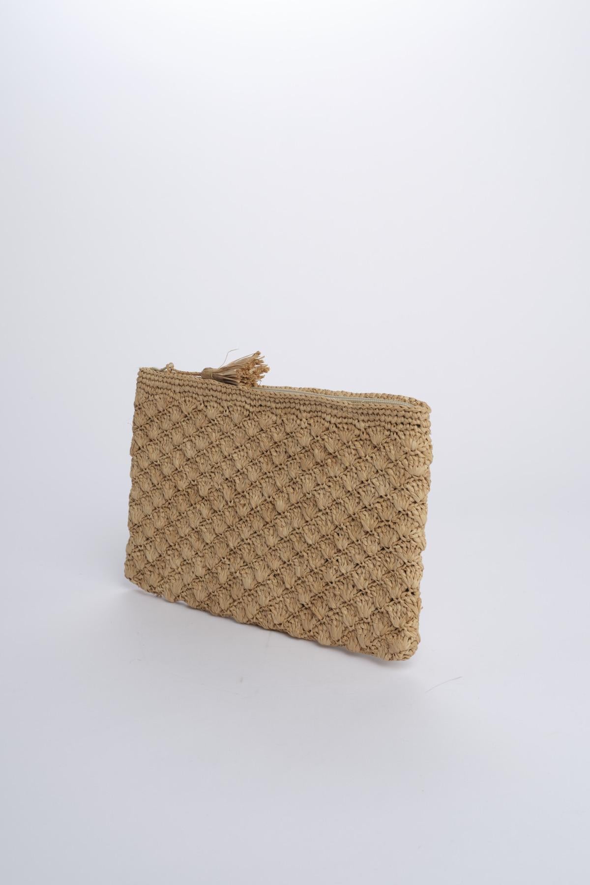 LOKI pochette in rafia 01BG456 ECRU bagatelle france 