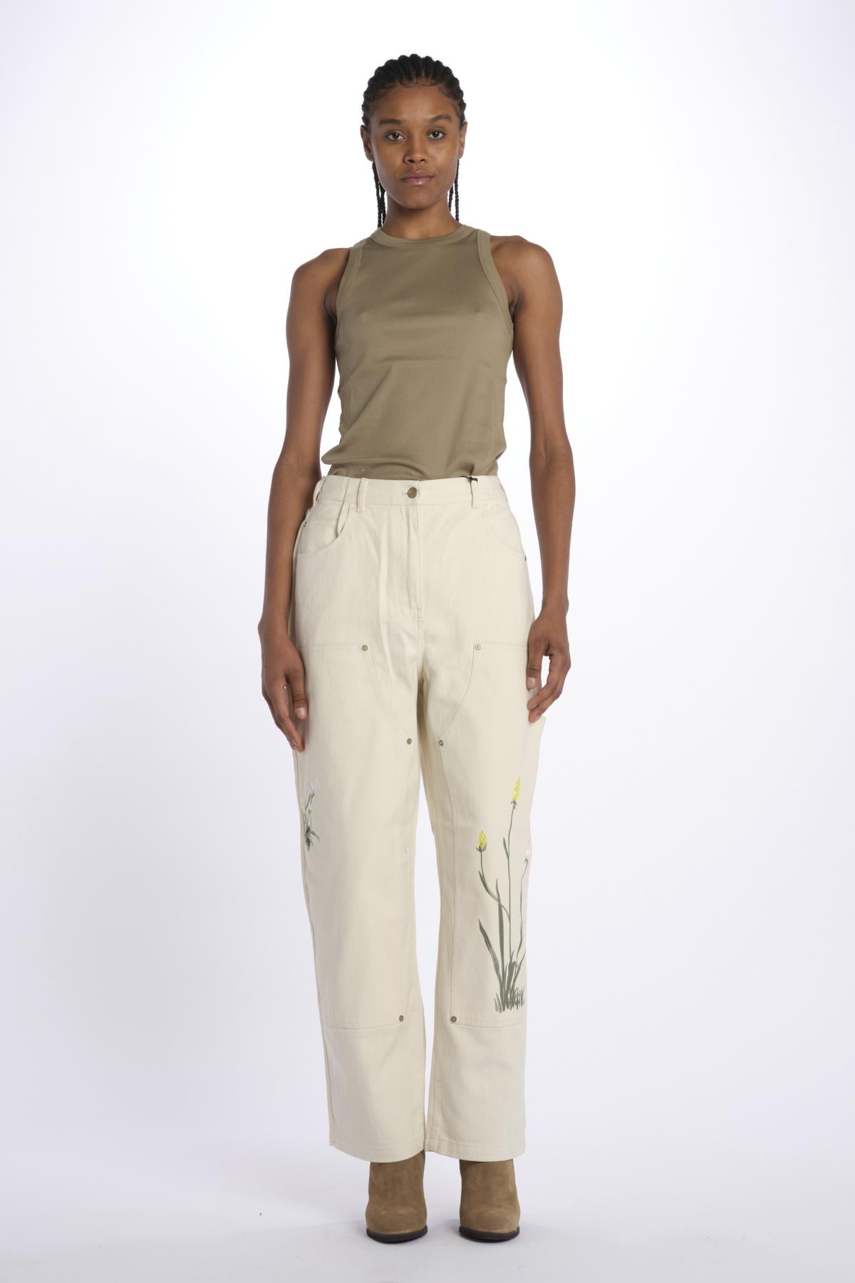 RAINE pantaloni a vita alta con gamba ampia e ricami 179553 U111 scotch&soda 