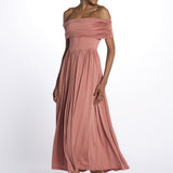 Abito ARIEL midi jersey arricciato 12248301 TERRACOTTA malina 