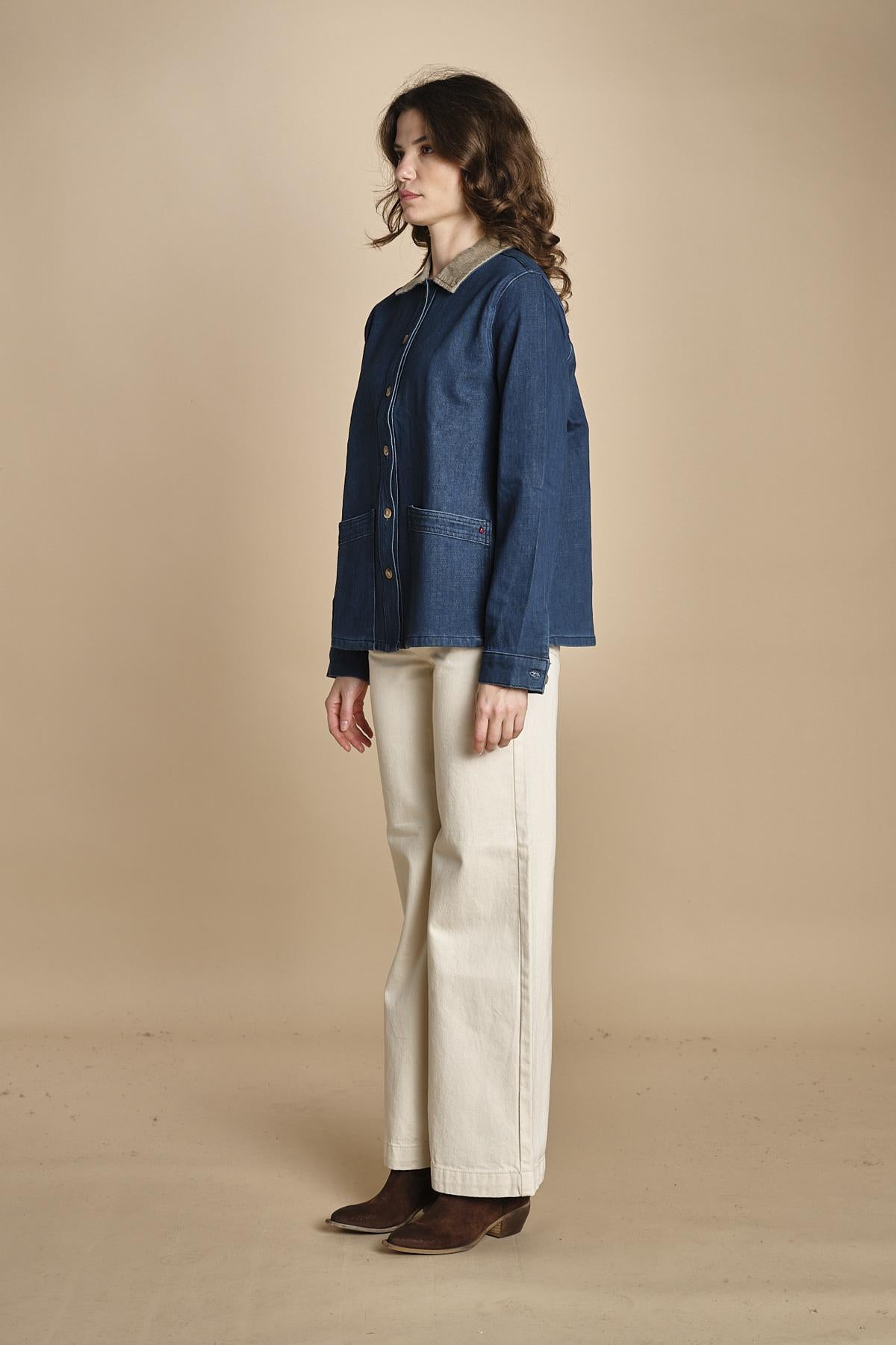 giacca camicia denim LV28CI BLU fam 