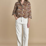 CINEMA camicia con stampa tigre BECH623 NATURAL hartford 