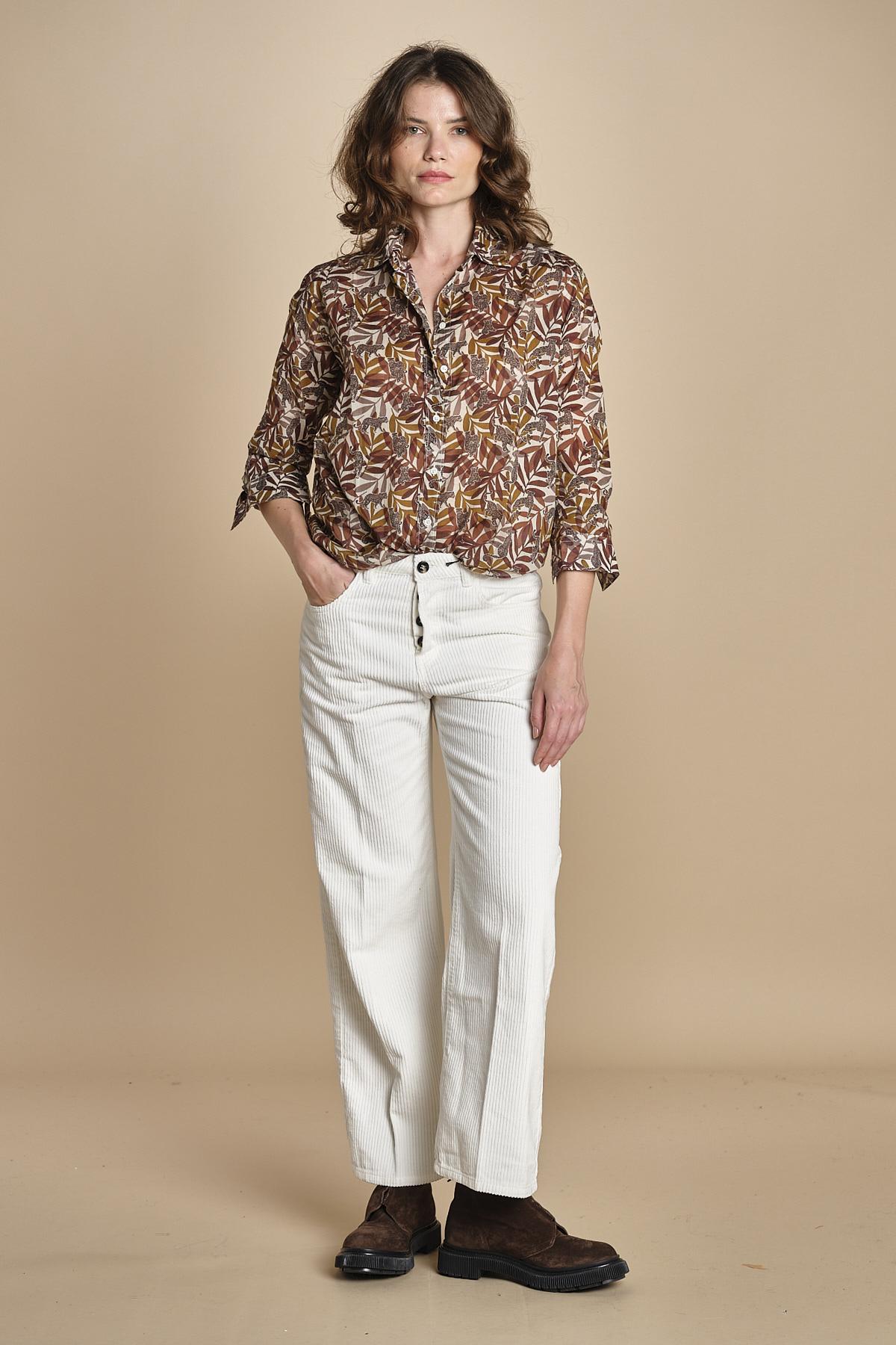 CINEMA camicia con stampa tigre BECH623 NATURAL hartford 