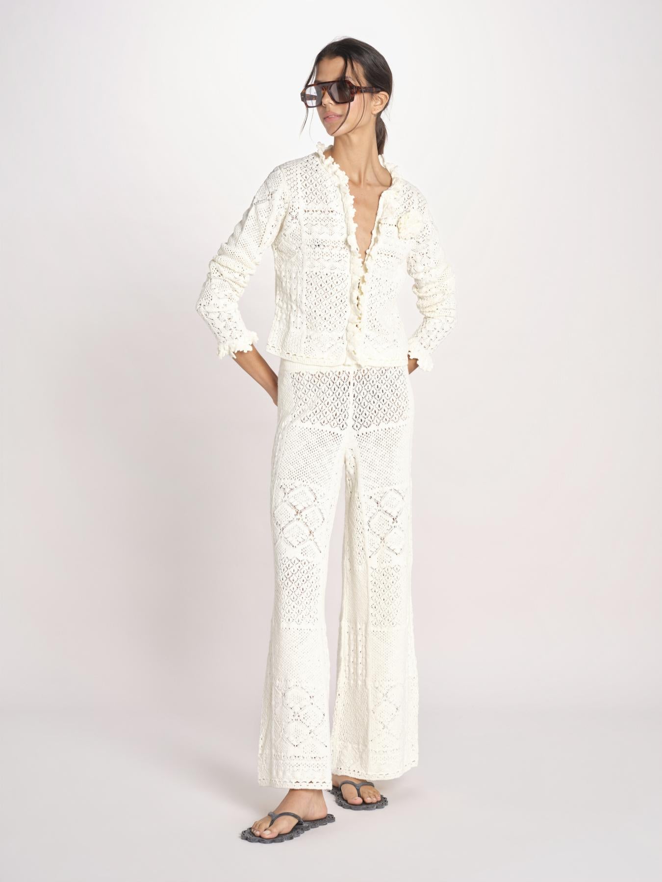 maglia in crochet SORIA ECRU ba&sh 