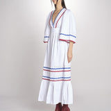 Abito con passamaneria RITA LONG DRESS RITA1BLO WHITE2 antik batik 