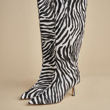 stivale alto zebrato PETRA CALF F870ZBR ZBR studio AMELIA 