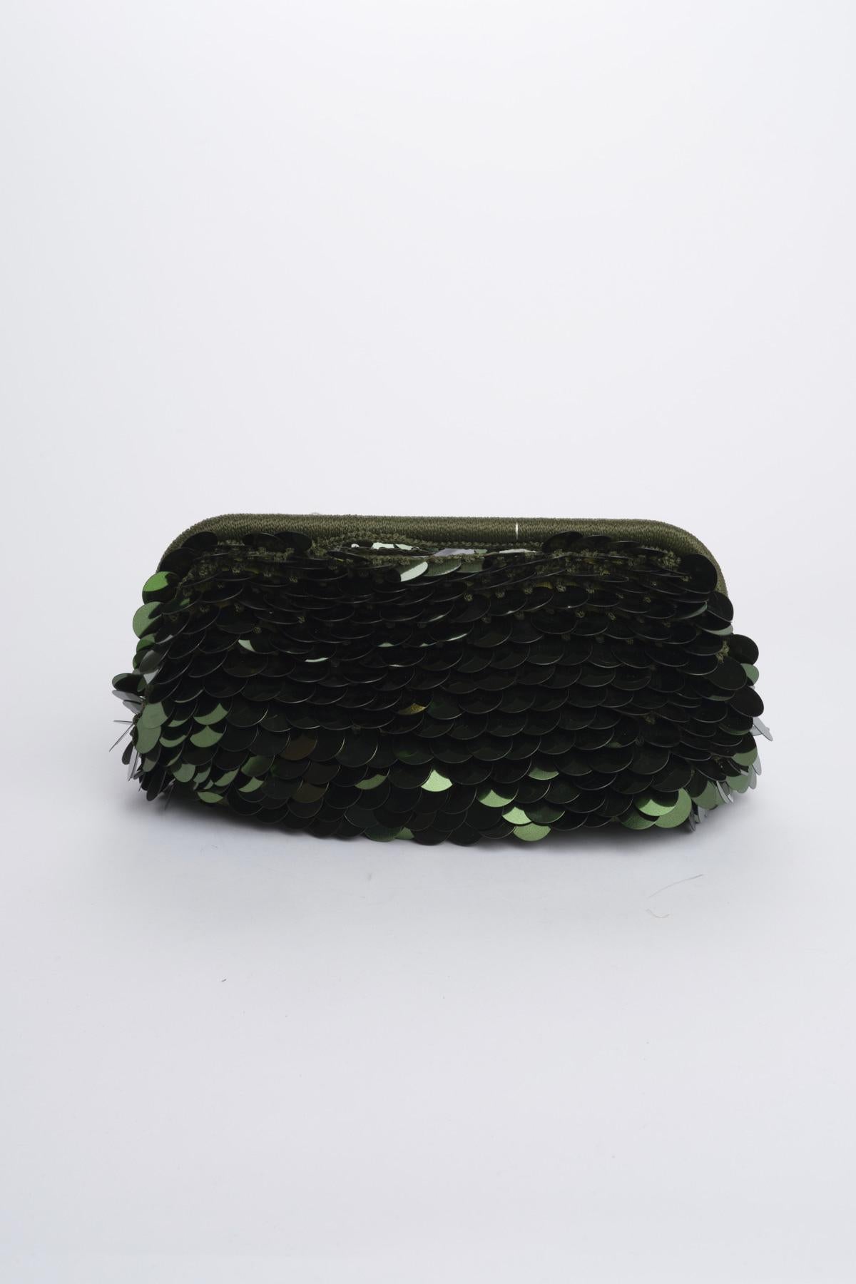 Clutch SANTORINI grande con paillettes BAG SANTORINI ARMY boheme couture 
