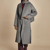 cappotto double con sciarpa VALERAN 3HVA36-V01001 GRIS CHINE vanessa bruno 