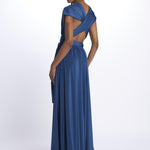 ALLUIM DRESS abito lungo ALLIUM DARK PETROL nash 