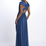 ALLUIM DRESS abito lungo ALLIUM DARK PETROL nash 