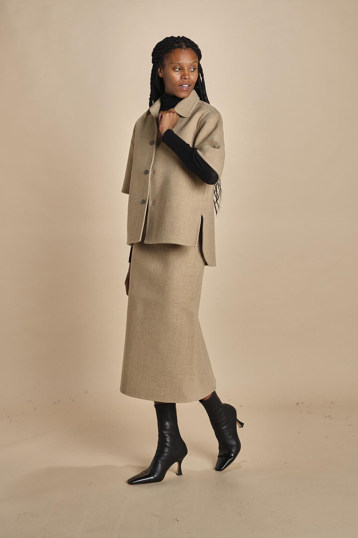 giacca camicia in panno BARDI CARDBOARD sofie d'hoore 