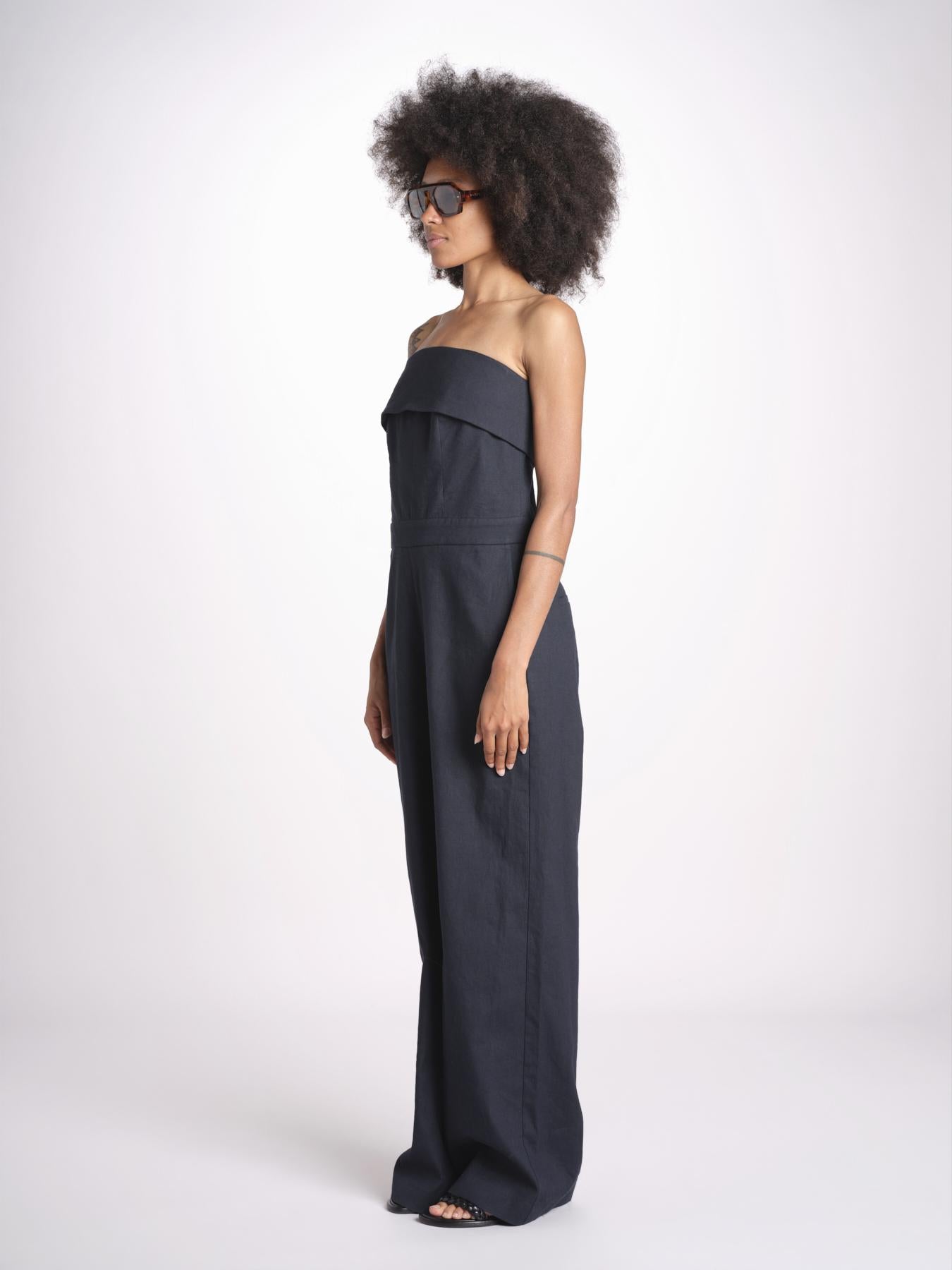 tuta in lino CENELIA NAVY ba&sh 