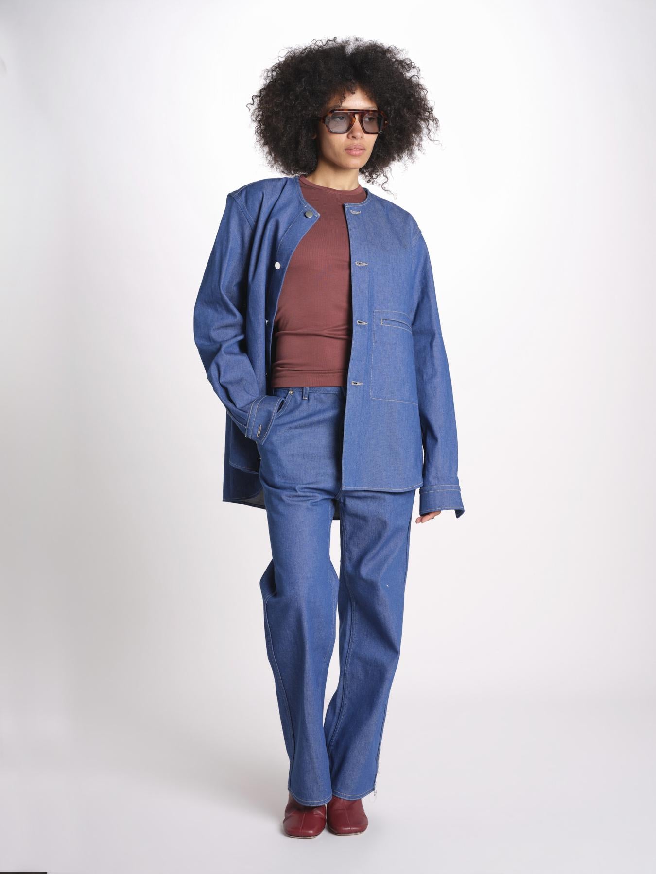 giacca camicia in denim BARNA LAPIS sofie d'hoore 