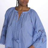 Camicia con ricami ASHU TOP MILKBLUE scarlett poppies 