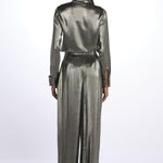 Pantalone seta lurex A18FP10 SILVER martin grant 