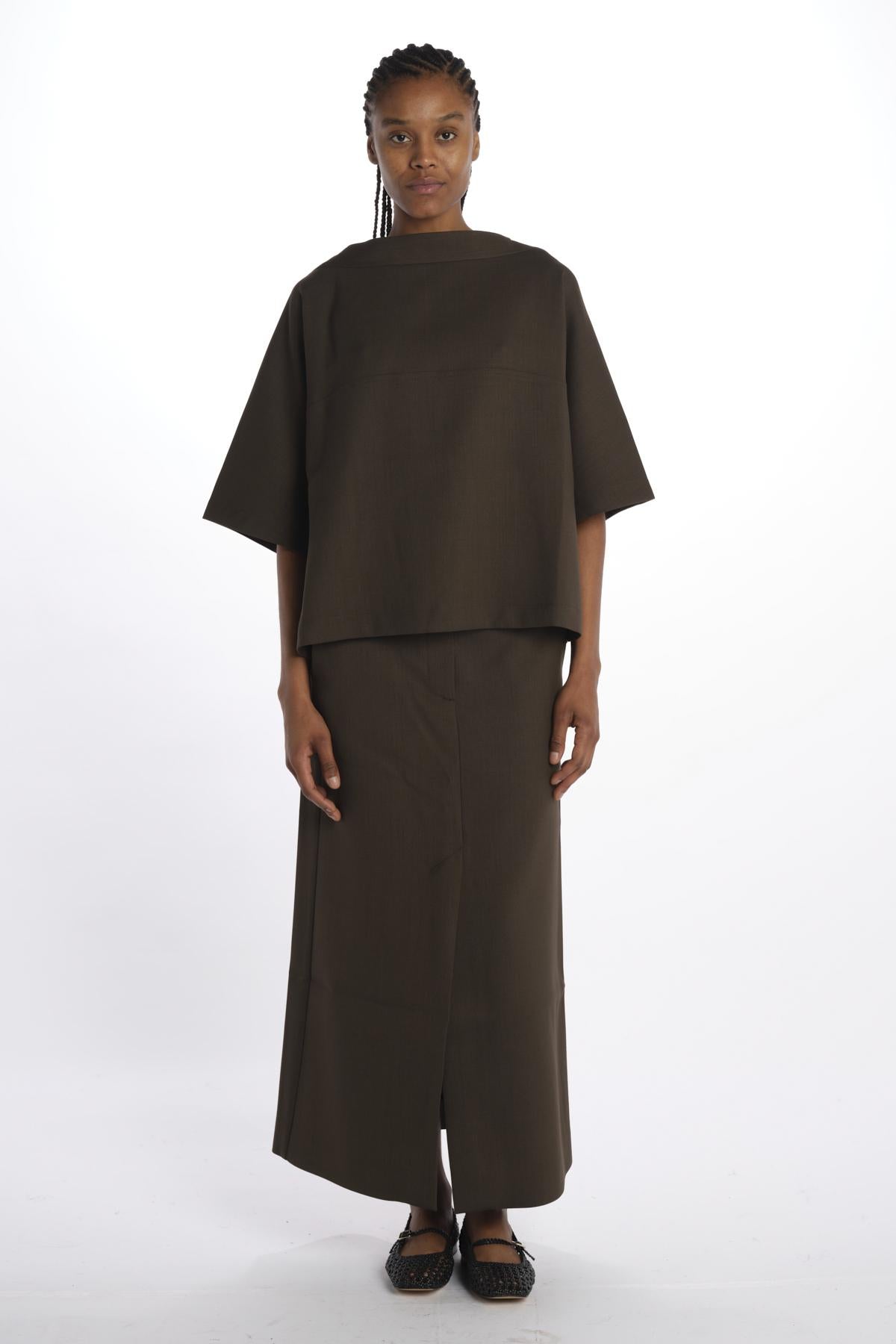 Maglia scollo v dietro HESSE1390 MOSS studio nicholson 