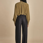 MAFALDA pantalone gessato con pinces MAFALDA 357507146 73 quelledue 