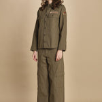camicia militare. WWSH02247 LEAVES 308 zadig & voltaire 
