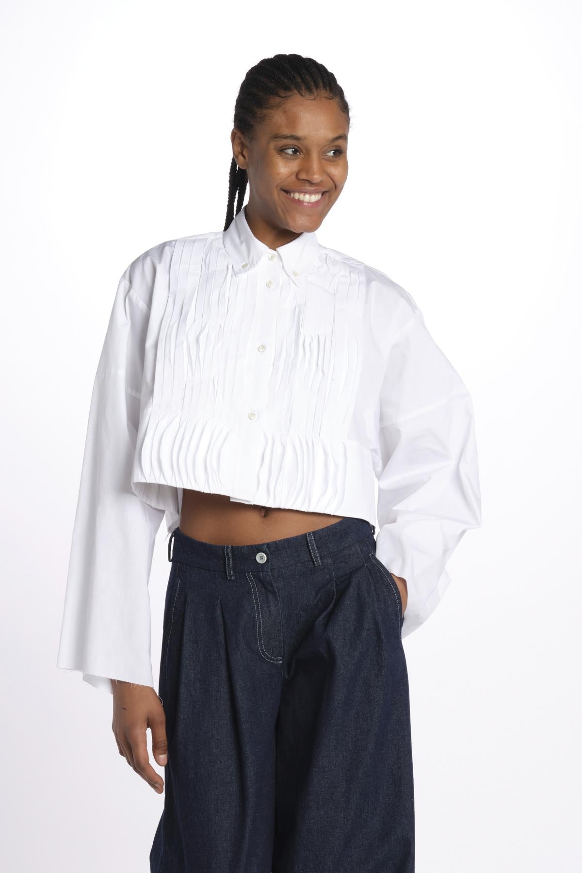 Camicia cropped IV SHIRT WHITE jejia 