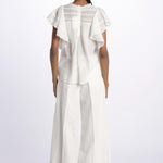 Top CALISSON pizzo con rouches CALISSON BLANC vanessa bruno 