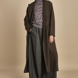 pantalone in flanella con cuciture T1406L VERDE dusan 