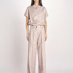 pantalone in lino con pinces PETRA PE98 ANTICO nine in the morning 