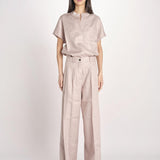 pantalone in lino con pinces PETRA PE98 ANTICO nine in the morning 