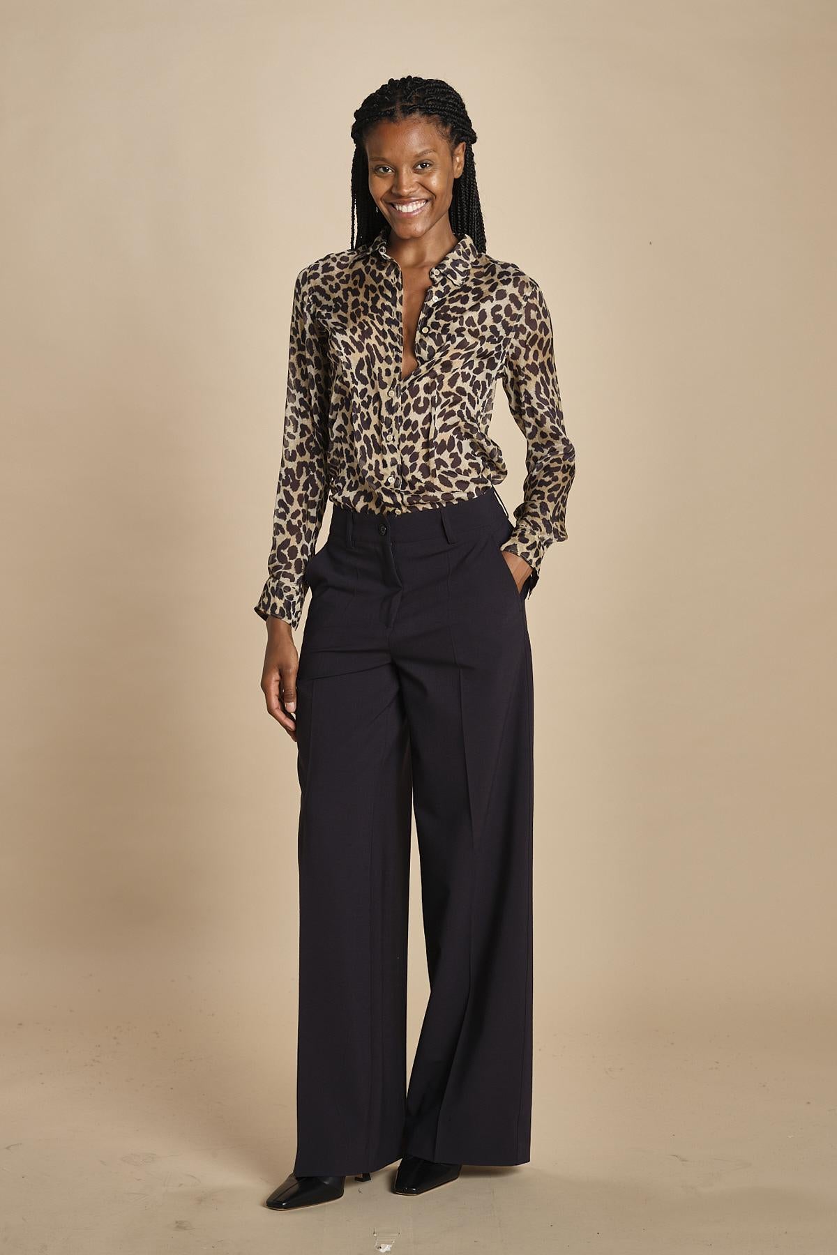 0188 pantaloni pences tela lana MOD.0188 BLU aspesi 