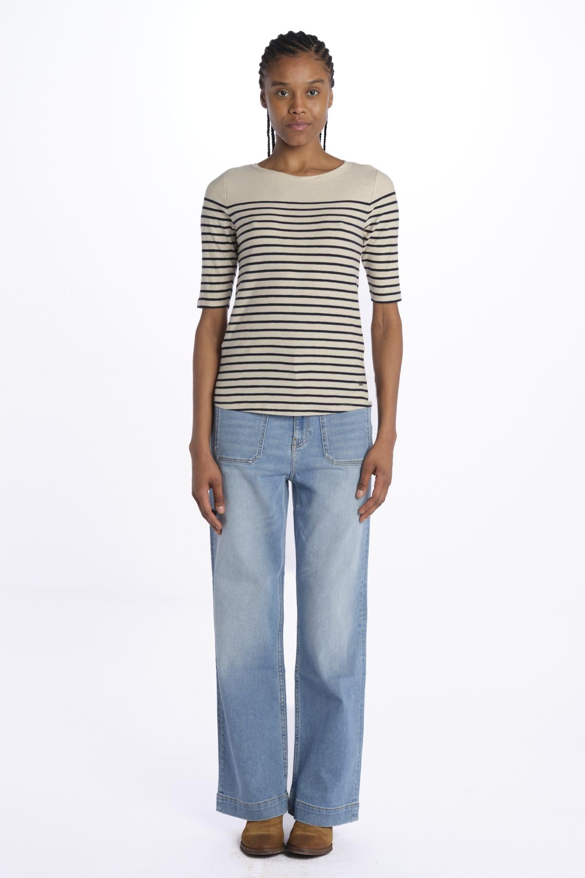 T-shirt MIAS manica 3/4 a righe MIAS51 T1546 STA bellerose 