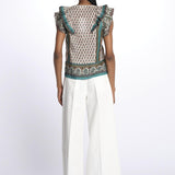 Top DEVI stampato con rouches 6499301 MULTI m.a.b.e. 