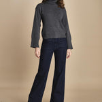 denim a zampa con taschine FAUVE INDIGO fam 