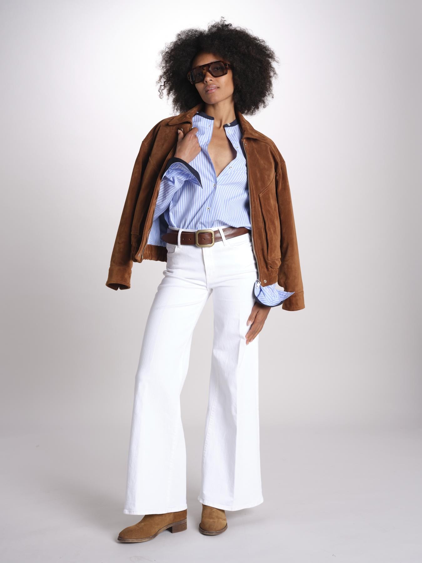 camicia a righe con collo guru MICA5630 BA milaura 